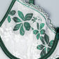 Retro Colorblock Sexy Green Leaf Lace Underwear With Stockings Set