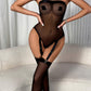 Mesh See-Through Bodysuit With Leg Stockings Sexy Lingerie Set