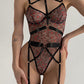 Leopard Print See-Through Mesh Bondage Sexy Underwire Bodysuit