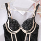 Colorblock Sheer Lace Shaping Lingerie Set