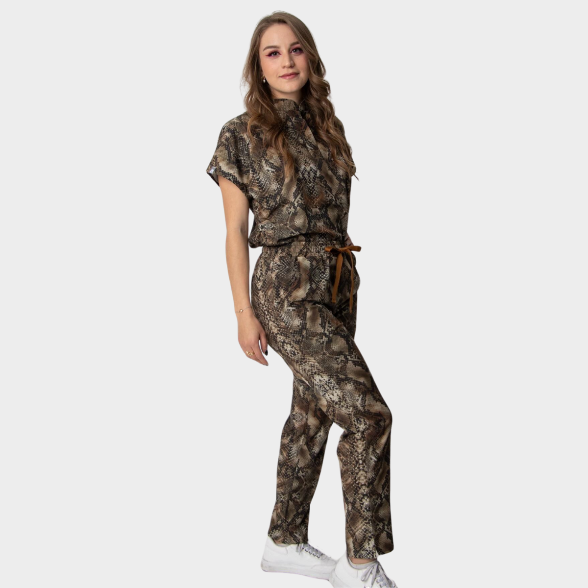 Women's Floral Printed Scrub Set CPJO2