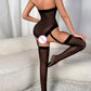Mesh See-Through Bodysuit With Leg Stockings Sexy Lingerie Set