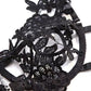 Sexy Punk-Style Metal Chain Floral Embroidered Lingerie Set