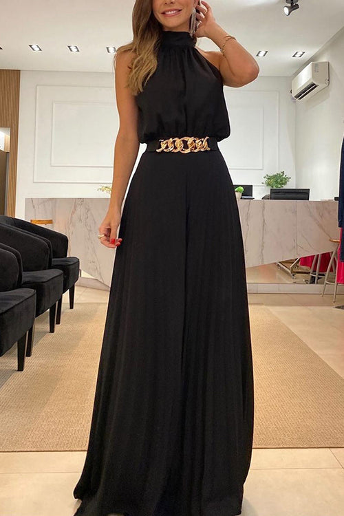 Rakkiss™ Solid Sleeveless Fashion Jumpsuit