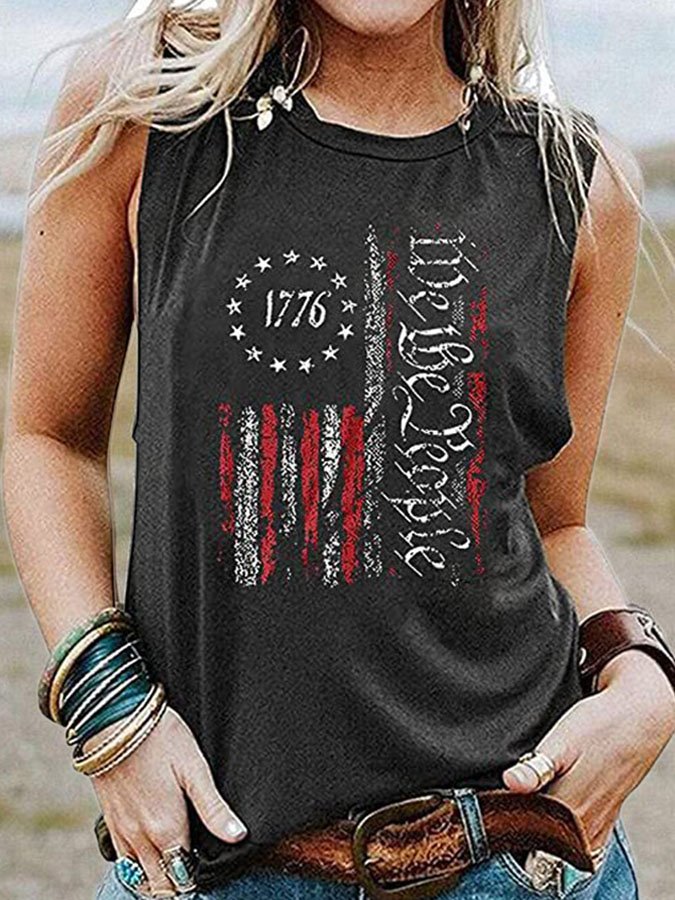 Women'S Casual Flag Print Vest