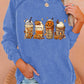 Women&#039;s Halloween Pumpkin Print Sweatshirt