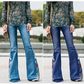 Embroidered Stretchy Bell-bottoms Jeans