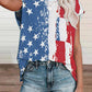 Women's Flag Print Casual Tee Shirt