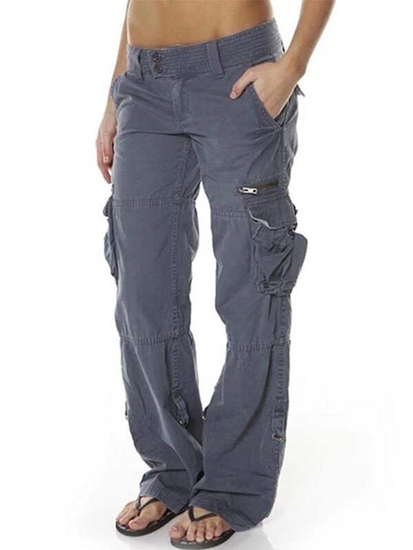 Hip Hugger Comfy Cargo Casual Pants