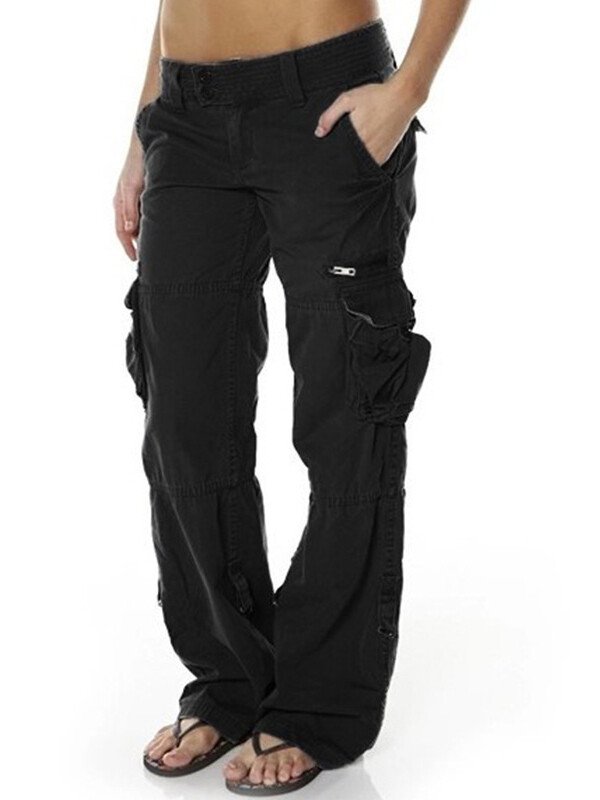 Hip Hugger Comfy Cargo Casual Pants