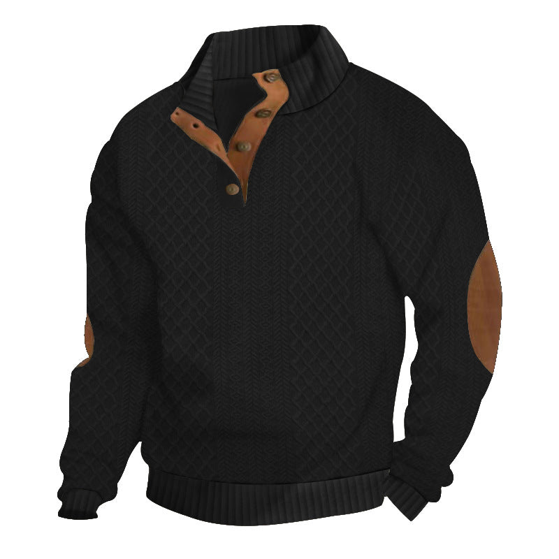 Christmas 70% OFF- Siegfried  Men's Outdoor Casual Stand Cashmere Button Long Sleeve Sweater