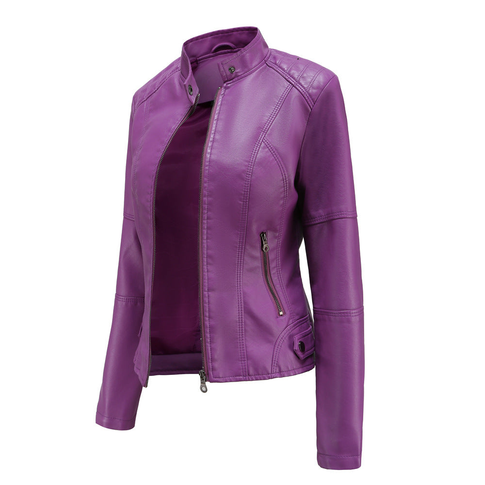 Washed PU Leather Jacket