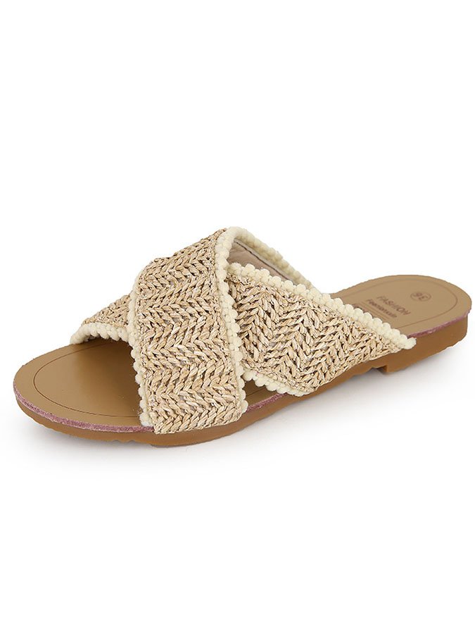 Cross Flat Beach Slippers