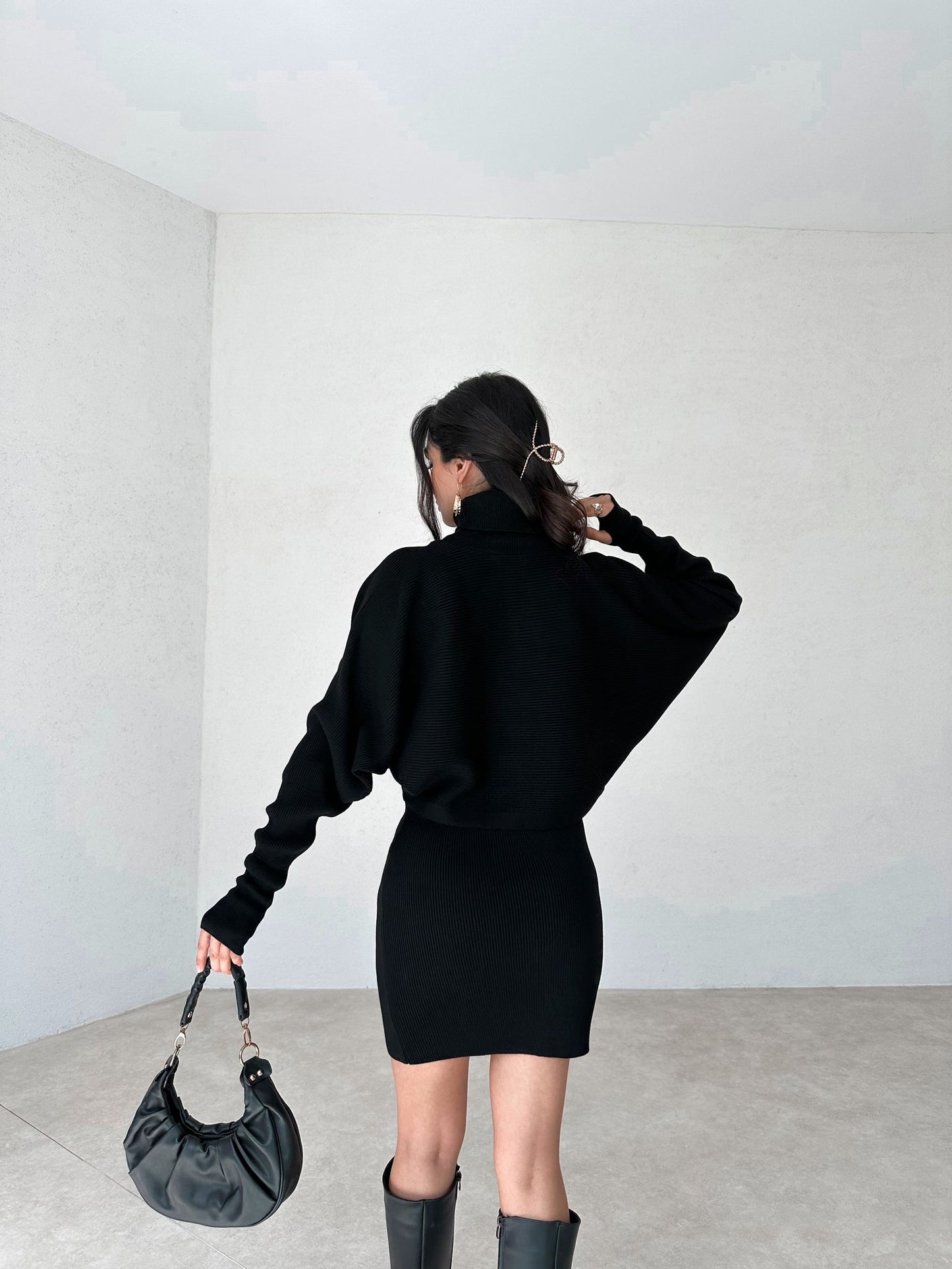 Turtleneck Skirt Set