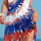 Multicolor Tie-Dye Print Dress