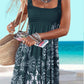 Sleeveless Print Dress With Sling