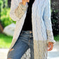 Gradient Twist Knit Sweater Cardigan Jacket