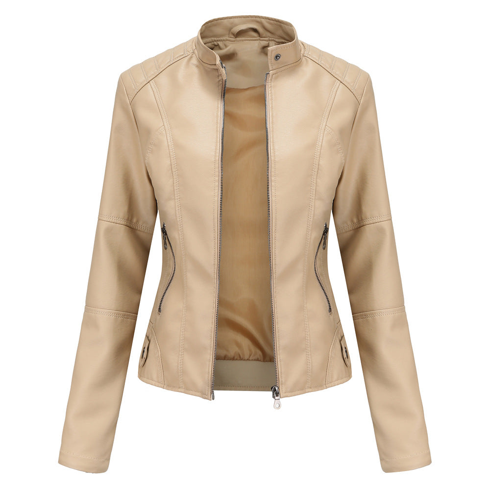 Washed PU Leather Jacket