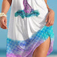 Mermaid Print Beach Dress