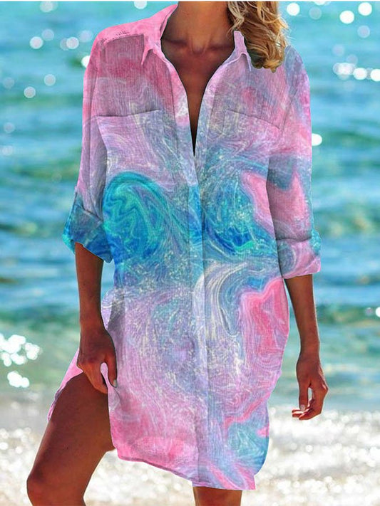 Ocean Printed Holiday Casual Shirt