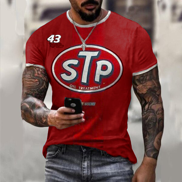 New Vintage Motor Oil Motorcycles Short Sleeve Tops T-shirts