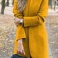 Fashion Chic Solid Color Stand Collar Coat
