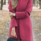 Fashion Chic Solid Color Stand Collar Coat