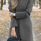 Fashion Chic Solid Color Stand Collar Coat