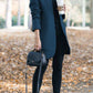 Fashion Chic Solid Color Stand Collar Coat