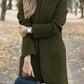 Fashion Chic Solid Color Stand Collar Coat