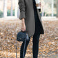 Fashion Chic Solid Color Stand Collar Coat
