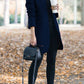 Fashion Chic Solid Color Stand Collar Coat