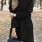 Fashion Chic Solid Color Stand Collar Coat