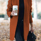 Fashion Chic Solid Color Stand Collar Coat