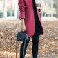 Fashion Chic Solid Color Stand Collar Coat