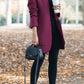 Fashion Chic Solid Color Stand Collar Coat