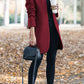 Fashion Chic Solid Color Stand Collar Coat