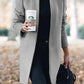Fashion Chic Solid Color Stand Collar Coat