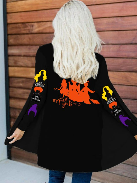 Fashion Print Long-Sleeve Cardigan