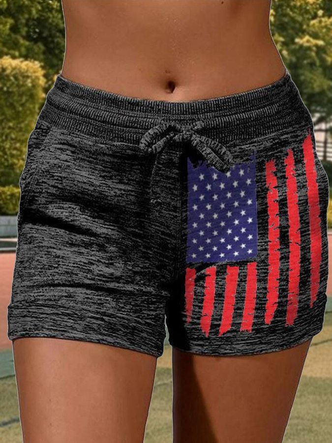 Women's Casual Flag Printed Sweatpants