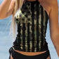 Camouflage Print Bikini Set