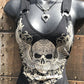Street Casual Skull Print Undershirt Top