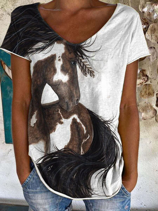 Women's Western Horse Tee Shirt