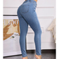 Elastic High Waist Jeans