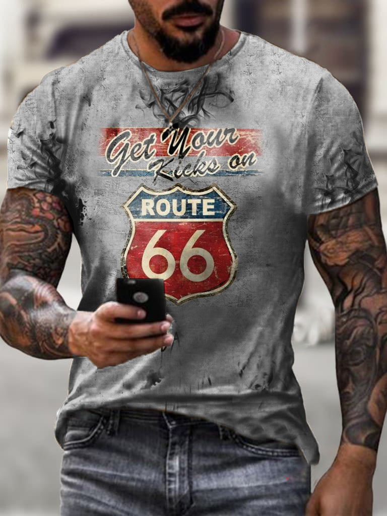 Motorcycle print T-shirt