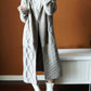 Women Winter Knit Coat Hoodie Outerwear Long Coat