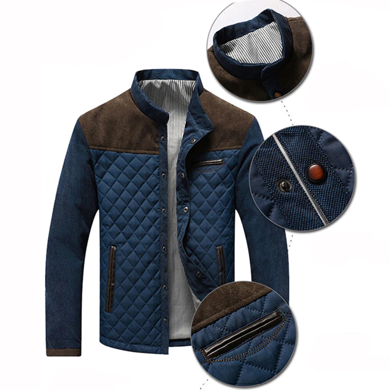 2022 New Spring Autumn  Loose Stand-up Collar Men's Jacket