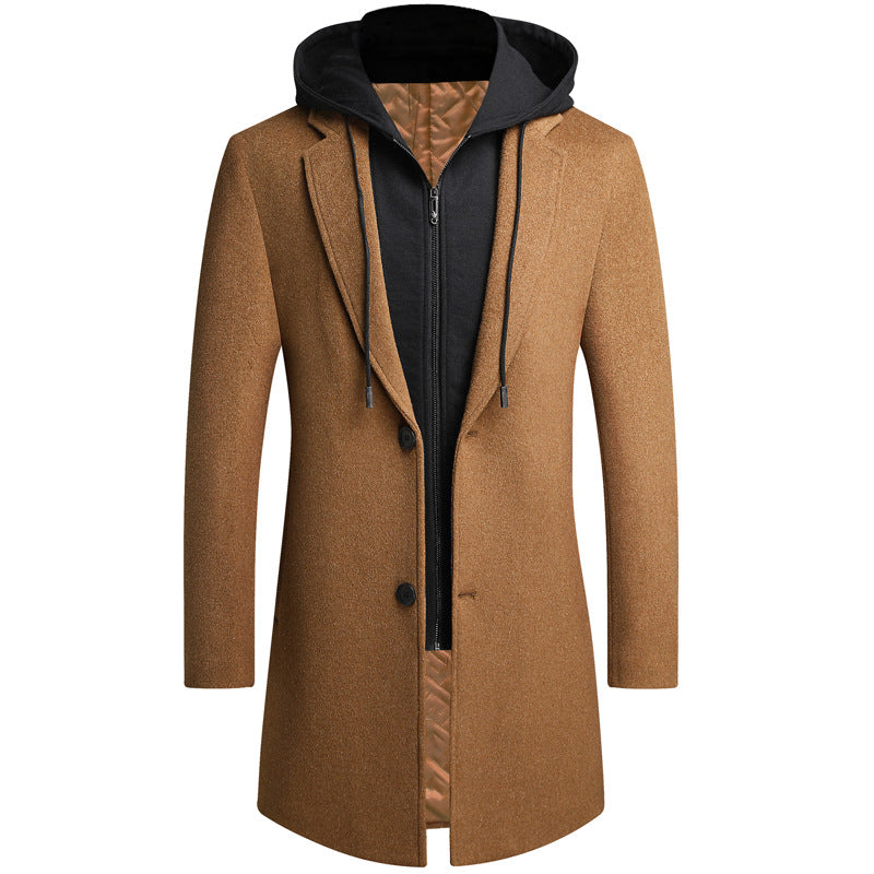Mid-Length Woolen Coat