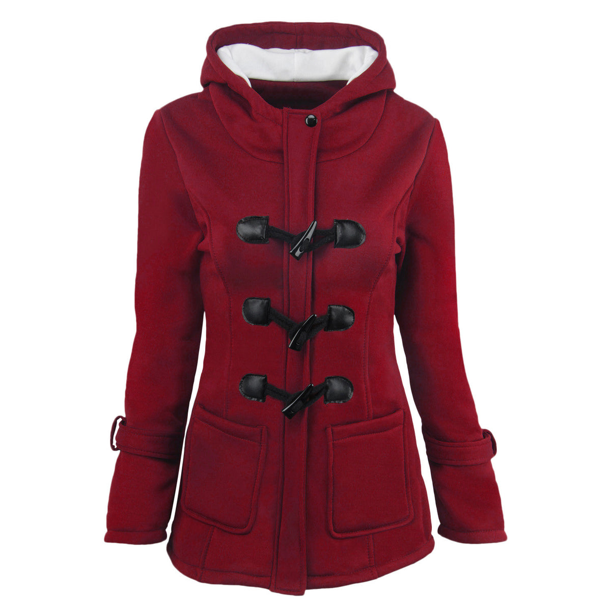 Casual Warm Plush Lined Hooded Jacket Coat