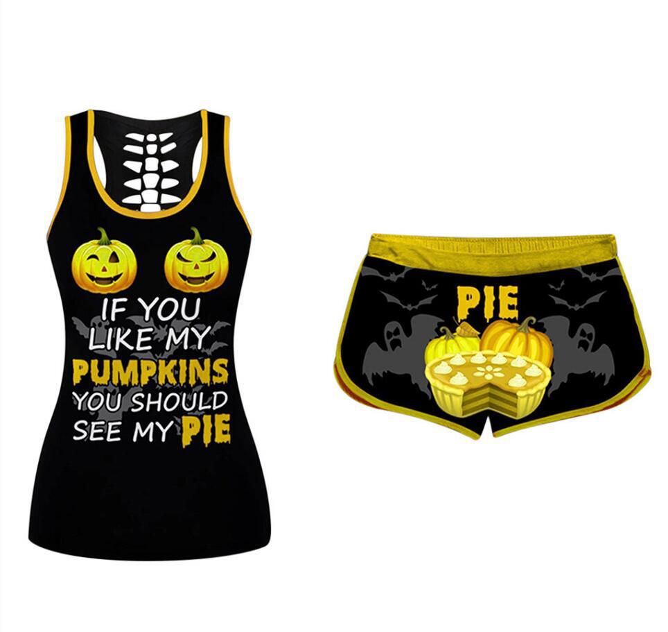 Halloween Sleeveless Tank Top Set